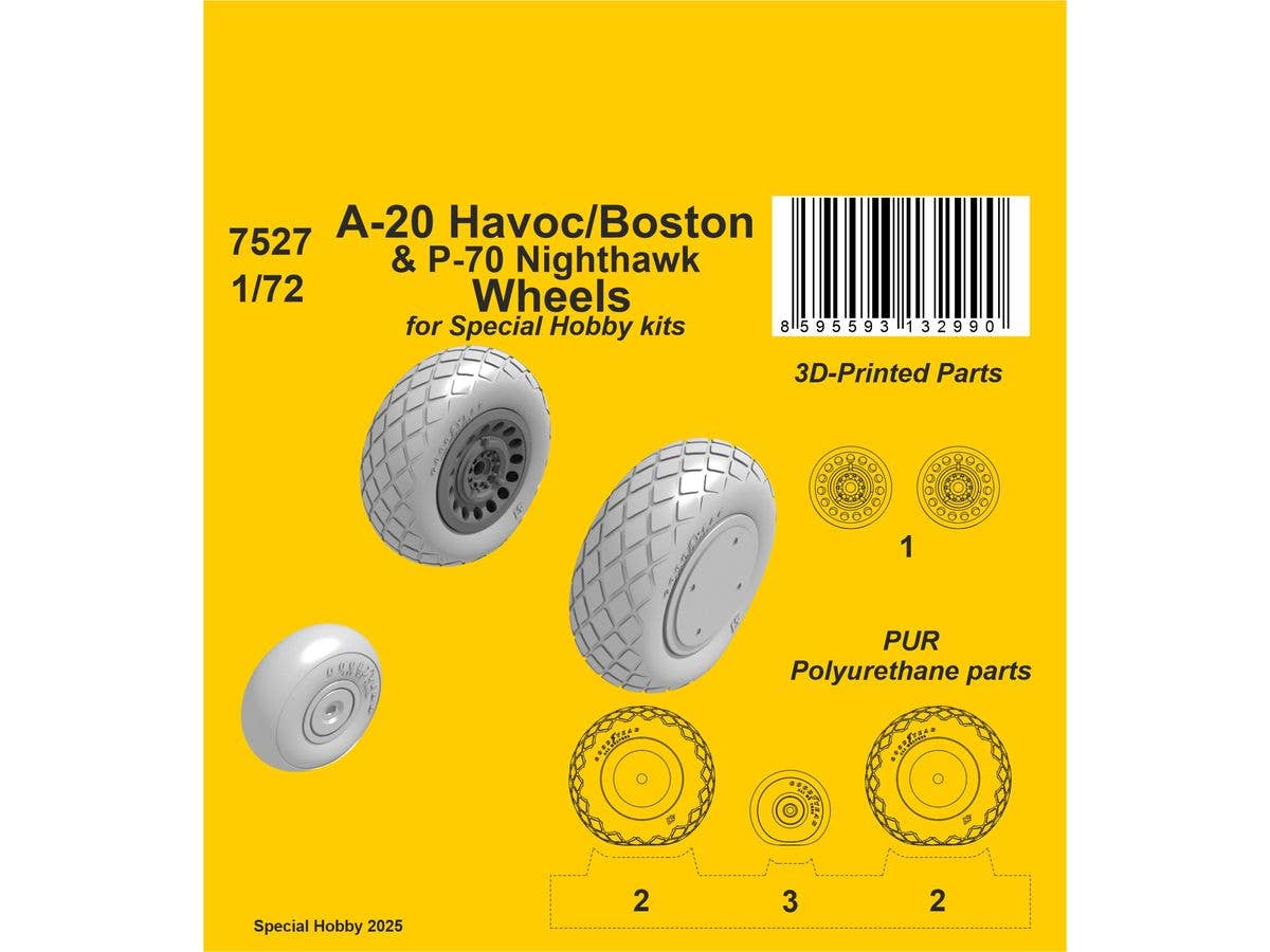 1/72 A-20 ハボック/ボストン/ P-70 ナイトホーク ホイール (スペシャルホビー用)