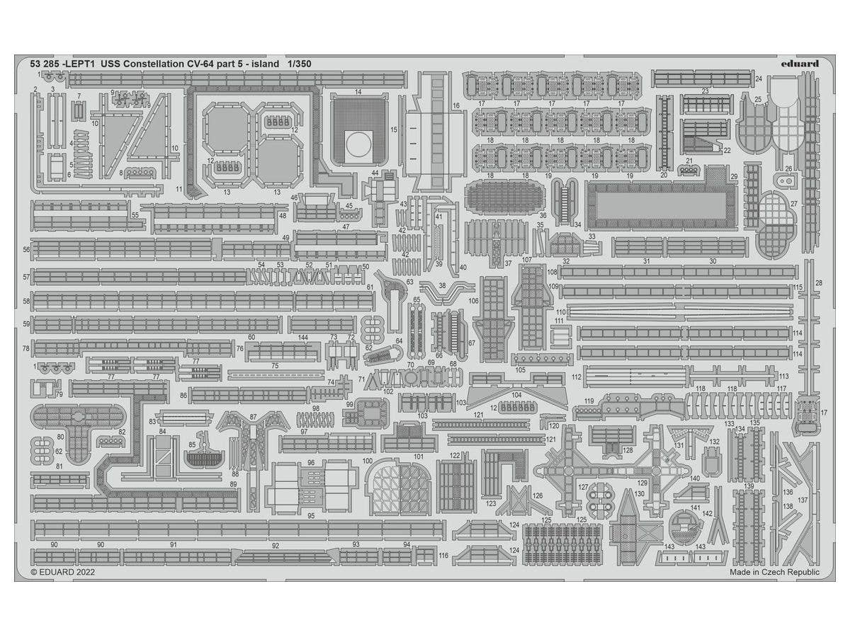 1/350 空母 CV-64 コンステレーション エッチングパート5: 艦橋 (トランぺッター用)