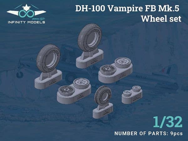 1/32 DH-100 ヴァンパイア FB Mk.5 ホイール (インフィニティモデルズ用)