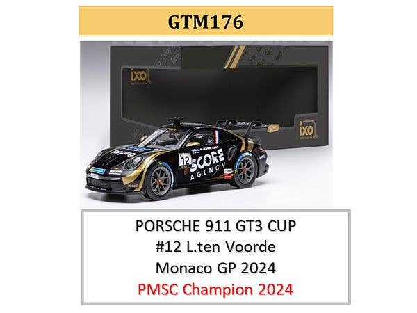 1/43 ポルシェ911 GT3 Cup 2024年 モナコグランプリ #12 Larry ten Voorde (PMSCチャンピオン 2024)