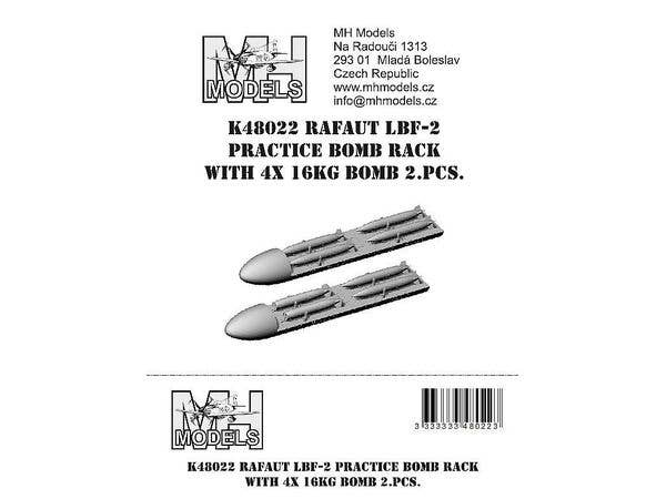 1/48 RAFAUT LBF-2 練習用爆弾架 w/ 4 x 16kg練習爆弾 (2個入)