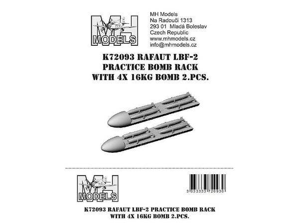 1/72 RAFAUT LBF-2 練習用爆弾架 w/ 4 x 16kg練習爆弾 (2個入)