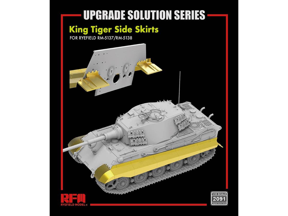 1/35 キングタイガー用サイドスカート グレードアップパーツセット (RFM5137 & RFM5138用)