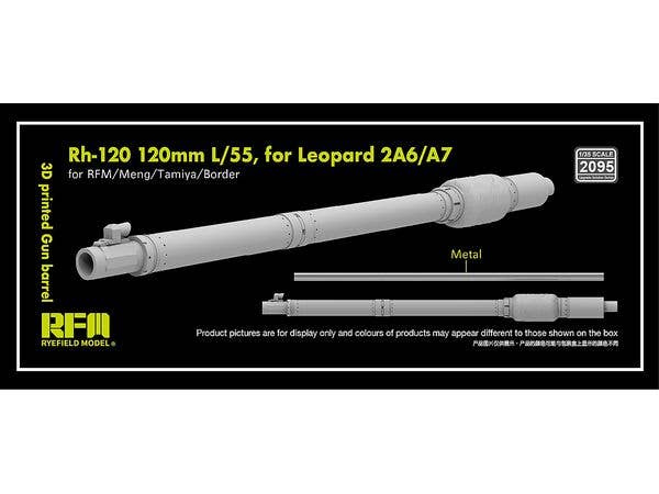 1/35 レオパルト 2A6/A7用Rh-120 120mm L/55 3D プリンター製砲身 (ライフィールド/モン/タミヤ/ボーダー用)