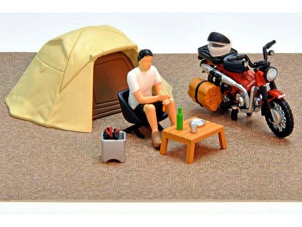 1/64 ジオコレ64 #カースナップ30a ソロキャンプ (ホンダ CT125・ハンターカブ付属)