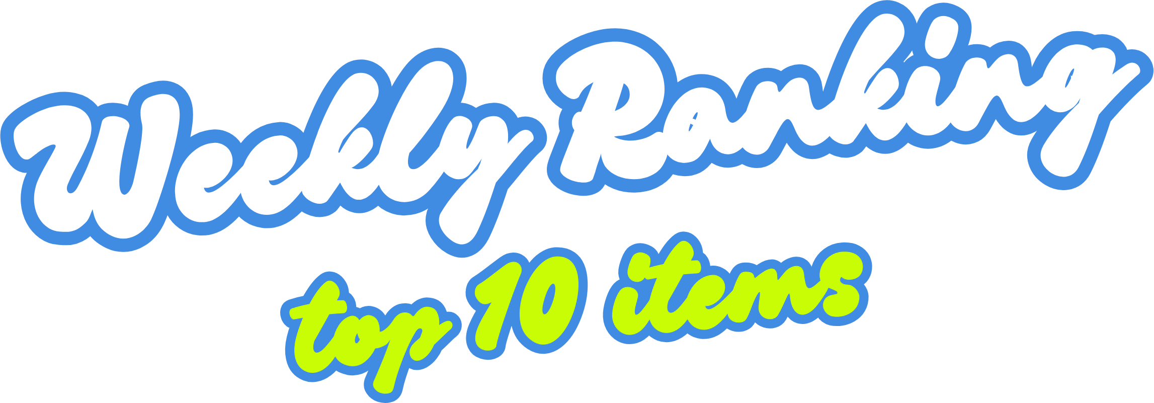 Weekly Ranking top 10 items