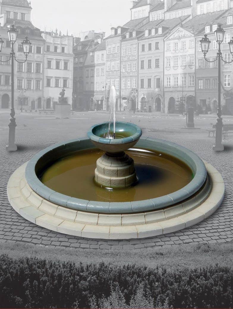 1 72 ヨーロッパの街の噴水
