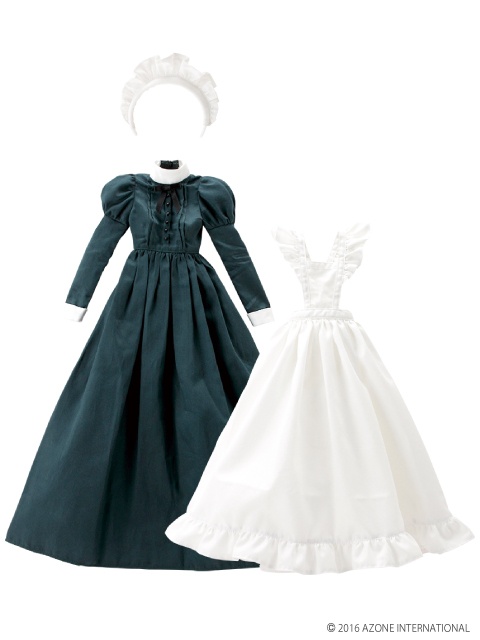 50cm クラシカルロングメイド服セット グリーン 50cm クラシカルロングメイド服セット グリーン