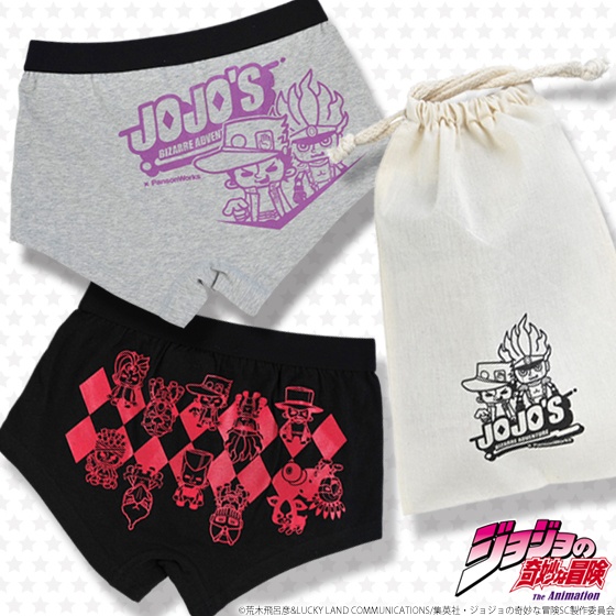 ジョジョの奇妙な冒険ボクサーパンツセット ブラック/グレー L