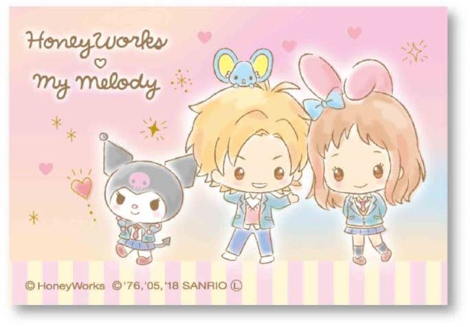 Bigスクエア缶バッチ ハニワ X My Melody 春輝 美桜 X クロミ