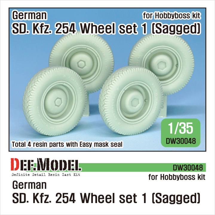 1/35 WWII独 ドイツ陸軍装輪装軌併用装甲車SD.kfz.254用タイヤセット(1 