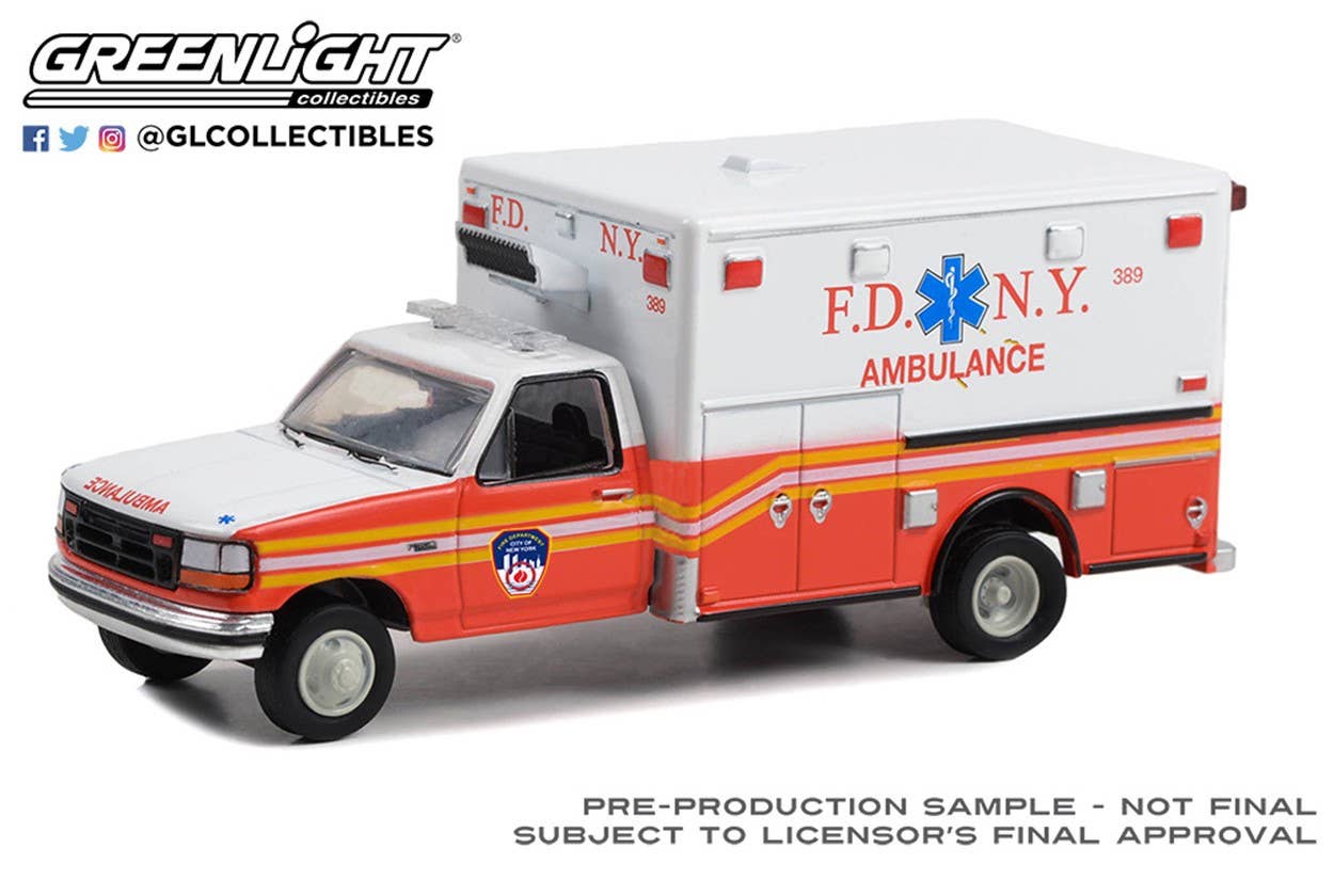 1 64 GreenLight First Responders 1994 Ford F 350 Ambulance FDNY 1-64-greenlight-first-responders-1994-ford-f-350-ambulance-fdny