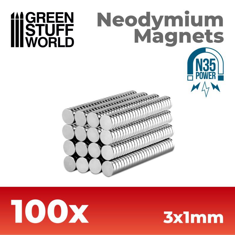 ネオジム磁石φ3mm×1mm N35 1個 新品登場