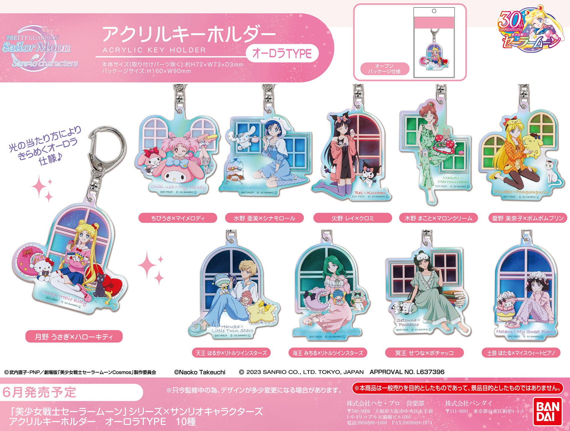 美少女戦士セーラームーンシリーズ x サンリオキャラクターズ アクリル 