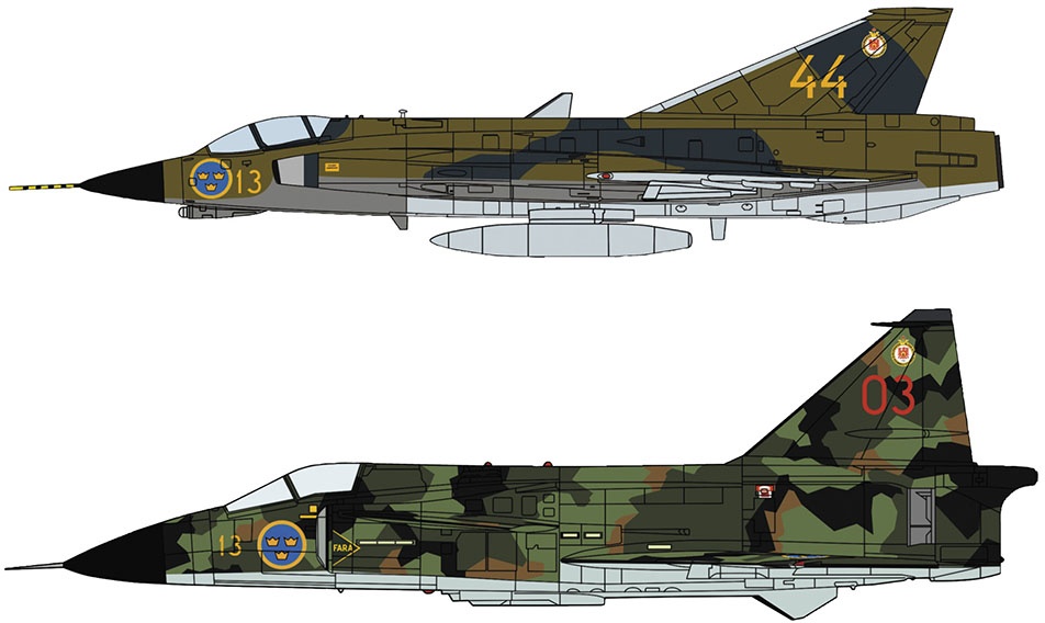 1/72 J35F ドラケン&SH37 ビゲン 