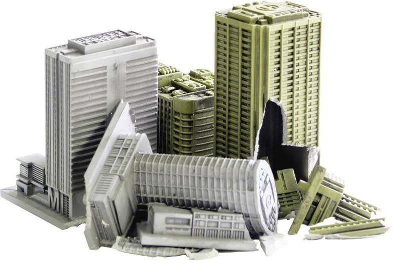 1 2500 ジオクレイパー Break Effect 中層ビル 製塗装済みスケールモデル