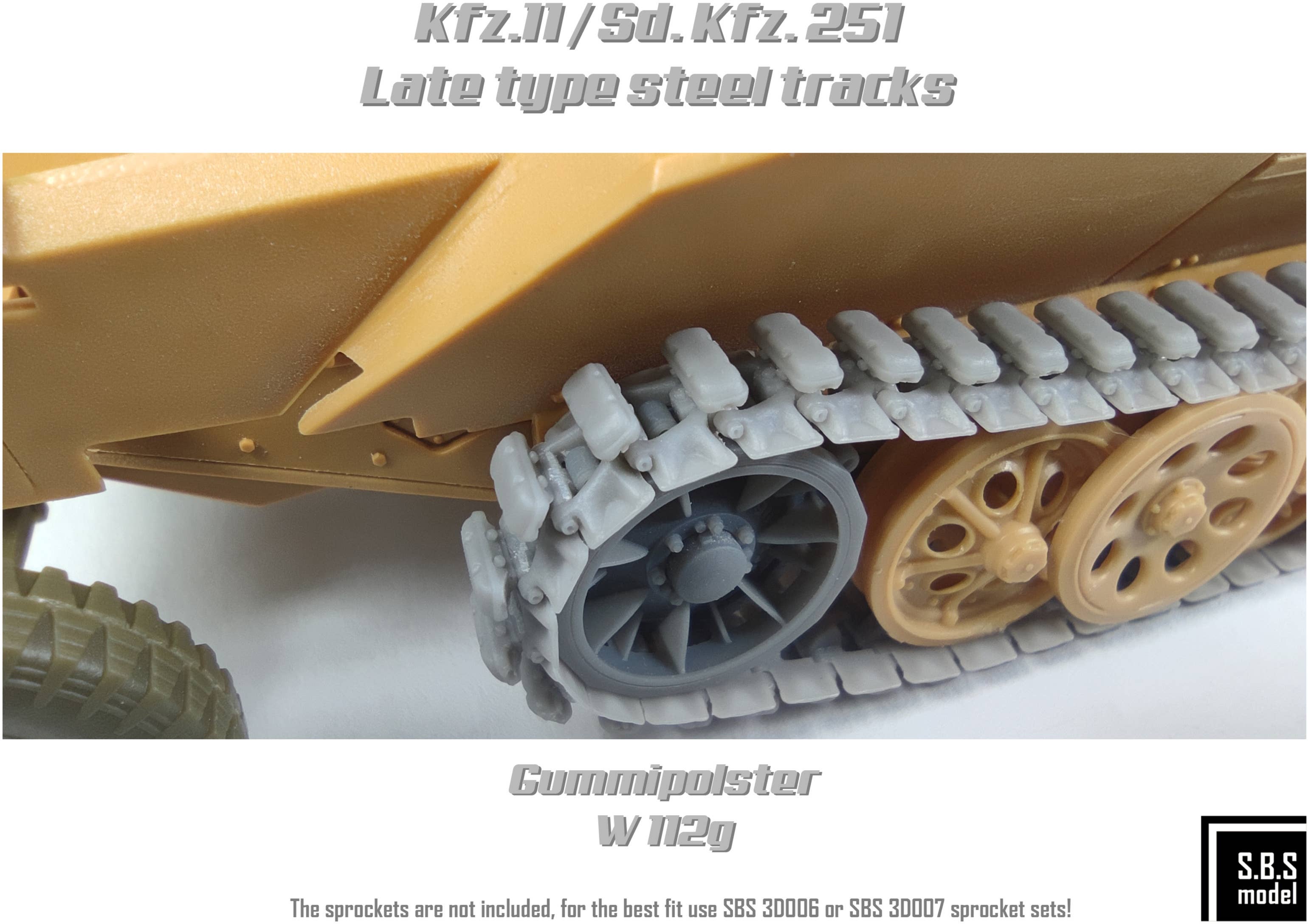 1 35 Kfz 11 Sd Kfz 251 後期型スチール履帯 連結式 W ゴム製w 112g型パッド