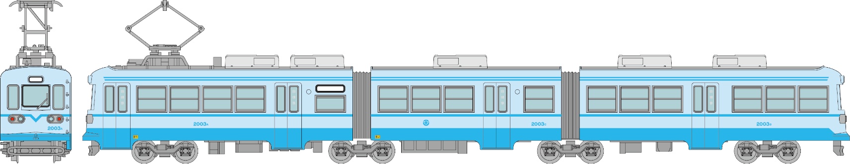 1/150 鉄道コレクション 筑豊電気鉄道2000形2003号 (青)