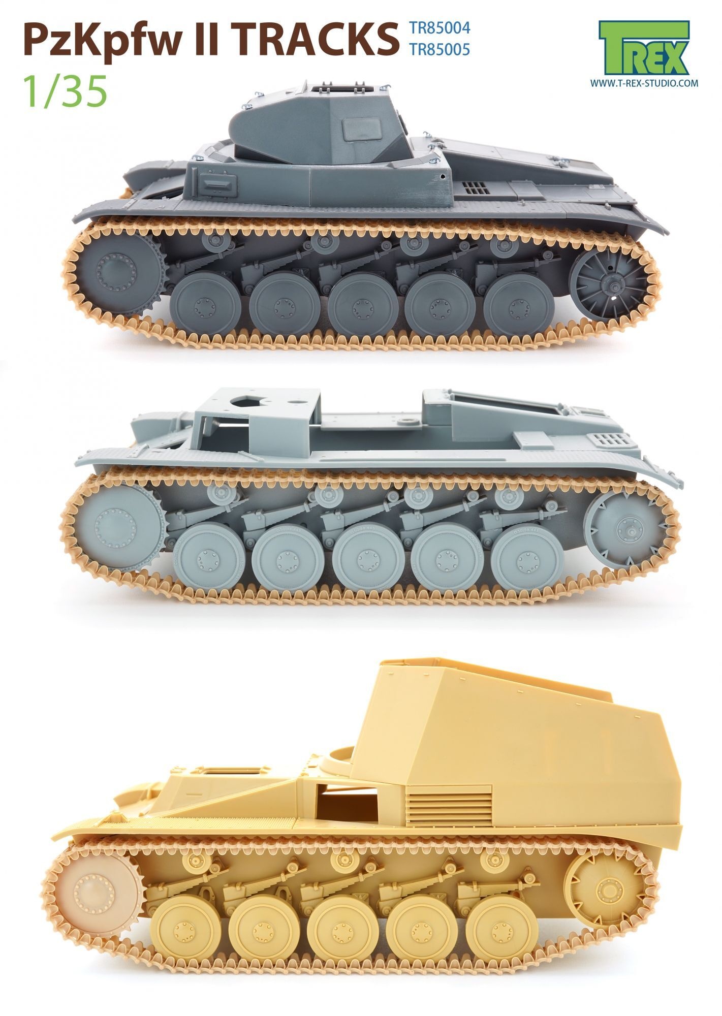 新品未使用 35 II号戦車用可動式連結キャタピラ AB3513