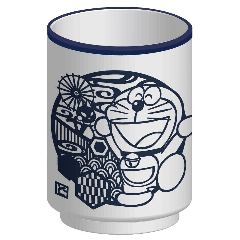 ドラえもん 切り絵シリーズ 湯のみ ドラえもんa 笑顔 Hlj Co Jp