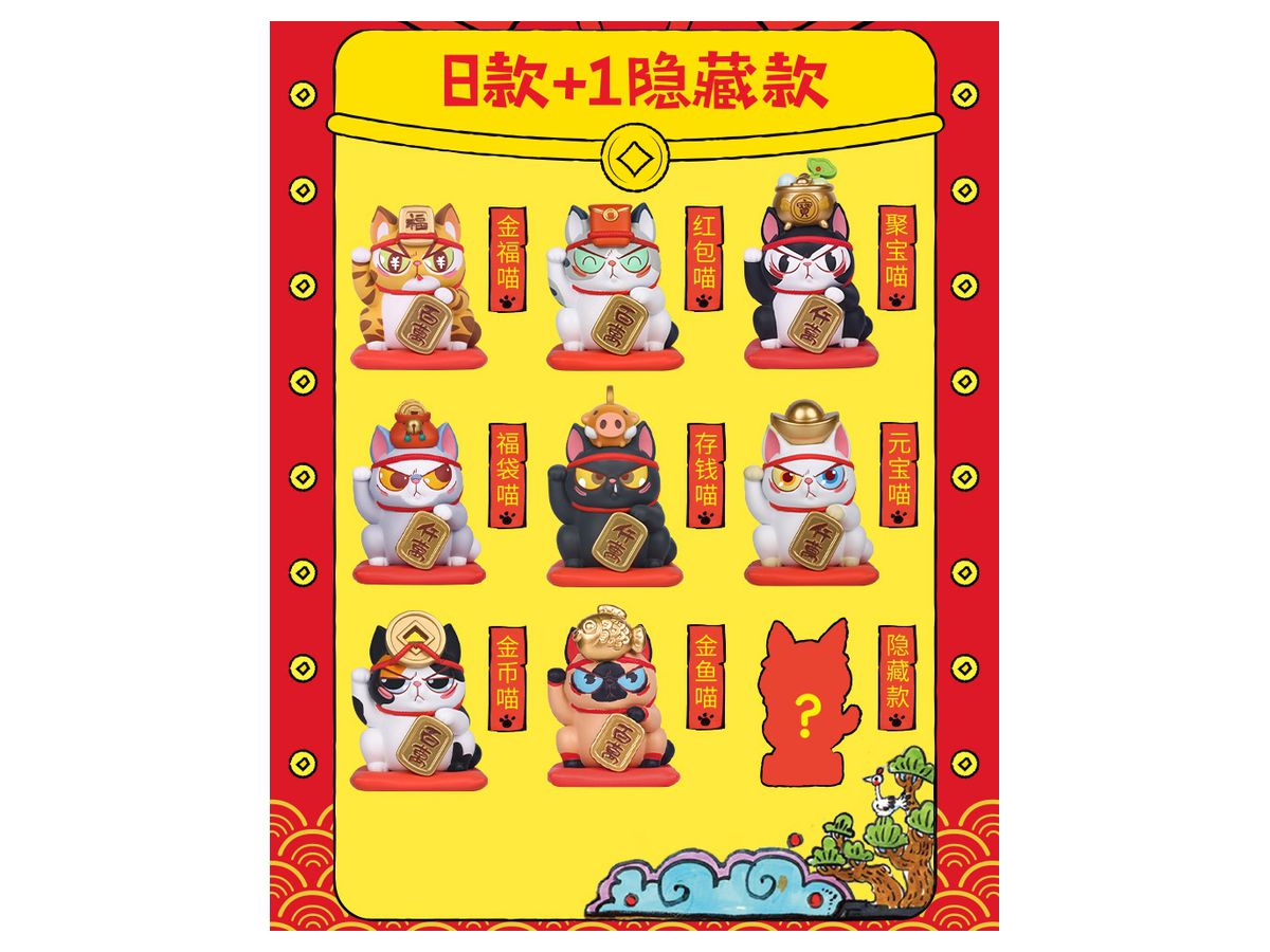 CandyBOX PAOMIAN CAT フード・オン・トップ 招財シリーズ 1Box 8pcs
