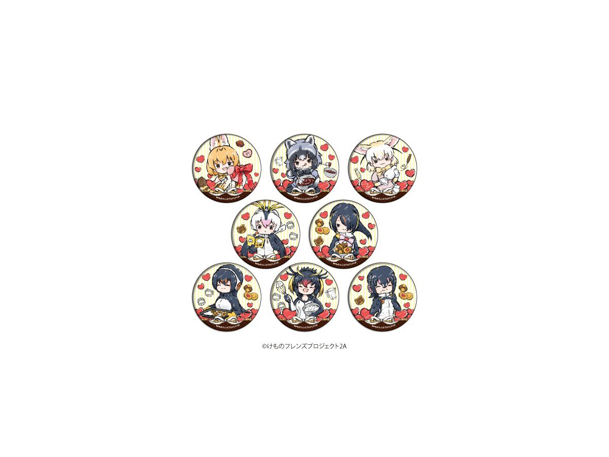 缶バッジ けものフレンズ 02/バレンタインver. (グラフアート) 1Box 8pcs