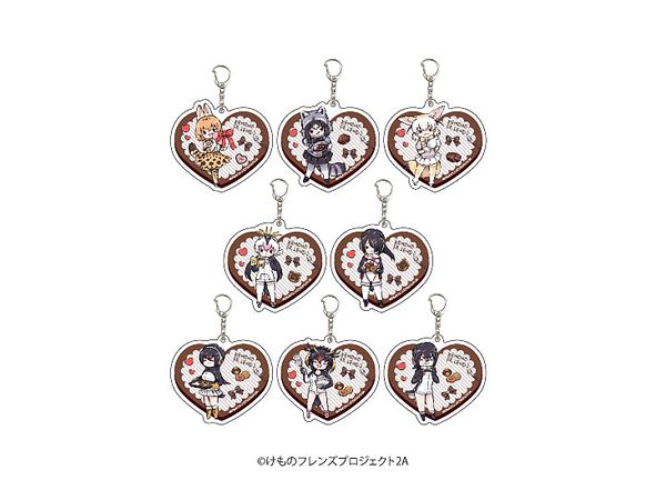 アクリルキーホルダー けものフレンズ 01/バレンタインver.(グラフアート) 1Box 8pcs
