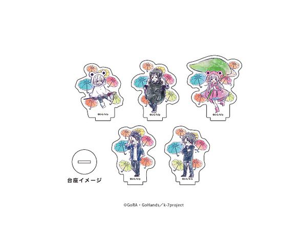 K SEVEN STORIES: アクリルぷちスタンド 04/梅雨ver. 白米党&セプター4 (グラフアート) 1Box 5pcs