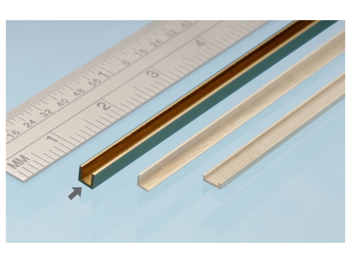 真鍮U字材 4.0 x4.0 x4.0 x305mm 1本入