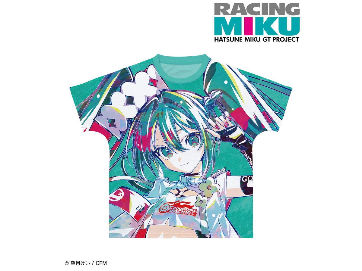 初音ミク GTプロジェクト: レーシングミク 2025Ver. Ani-Art フルグラフィックTシャツ ver.Aユニセックス (サイズ / XXS)