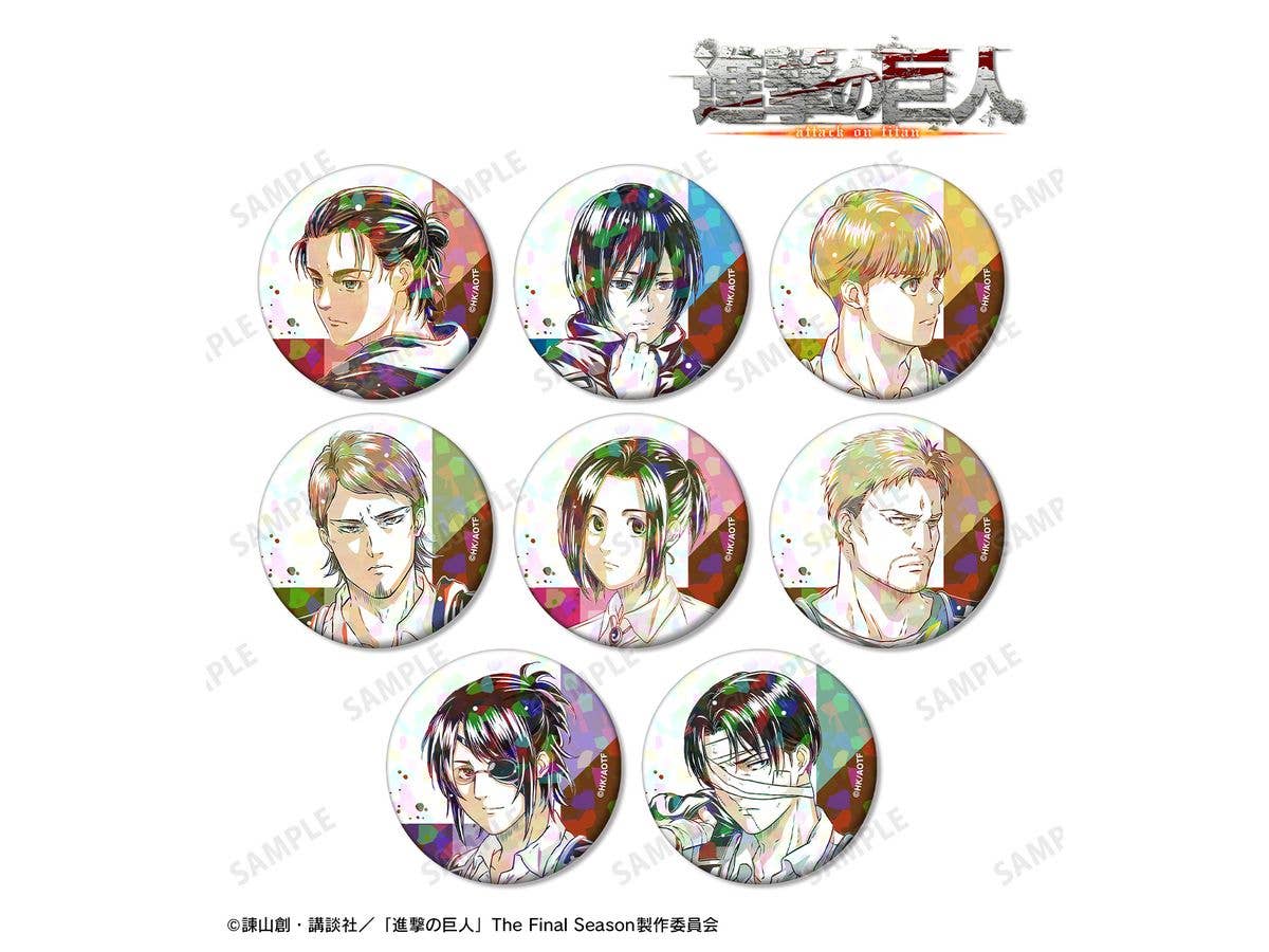 TVアニメ 進撃の巨人:  1Box 8pcsトレーディング Ani-Art 第4弾 ホログラム缶バッジ 1Box 8pcs