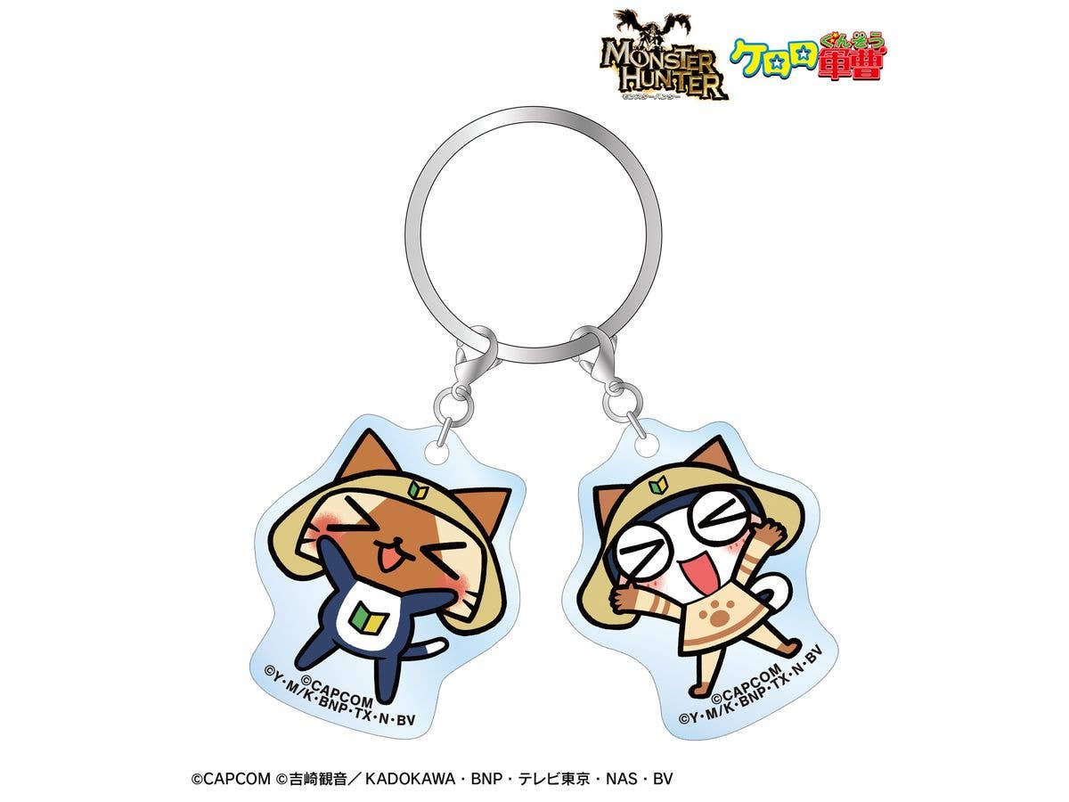 モンスターハンター x アニメ ケロロ軍曹: タママアイルー & タママ 2連アクリルキーホルダー