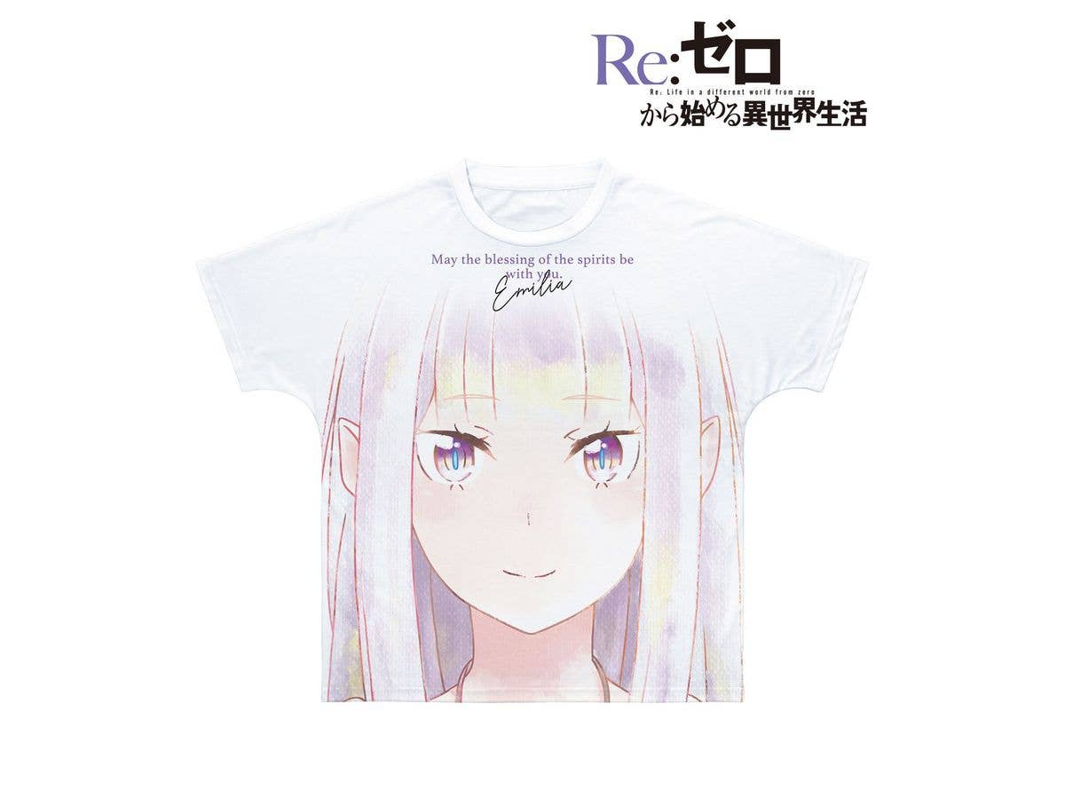 Re:ゼロから始める異世界生活: エミリア Ani-Art aqua label フルグラフィックTシャツユニセックス (サイズ/XL)