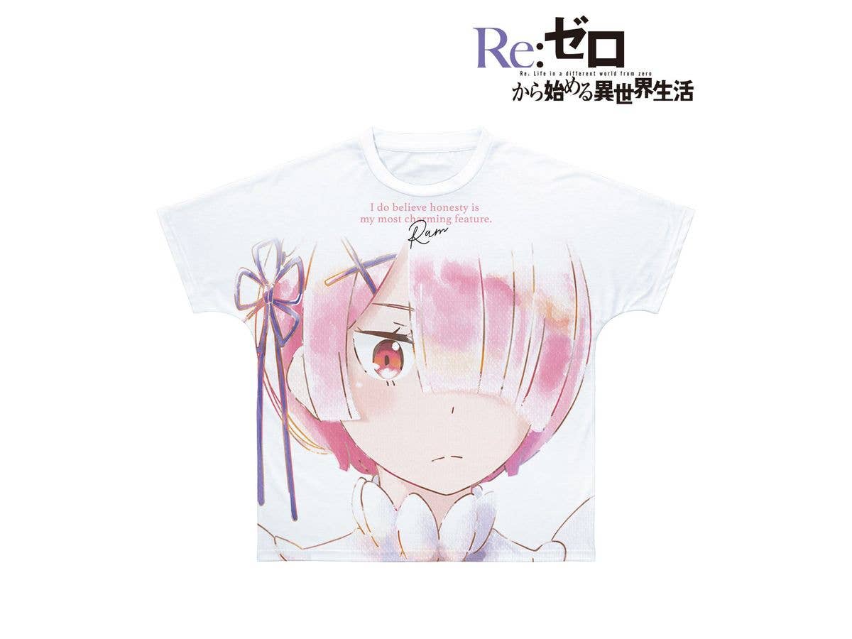 Re:ゼロから始める異世界生活: ラム Ani-Art aqua label フルグラフィックTシャツユニセックス (サイズ/XXXL)