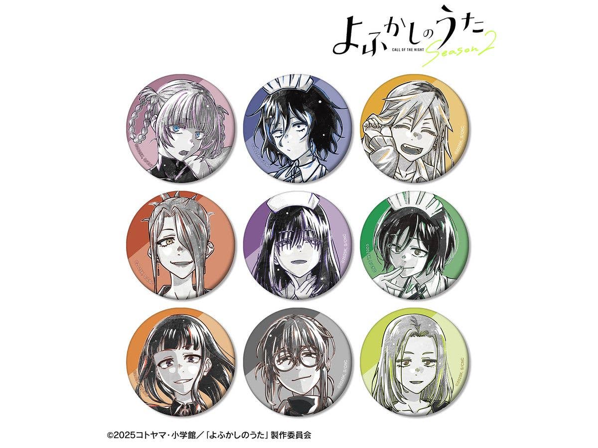 TVアニメ よふかしのうた Season2: 1Box 9pcs トレーディング Ani-Art BLACK LABEL マット缶バッジ