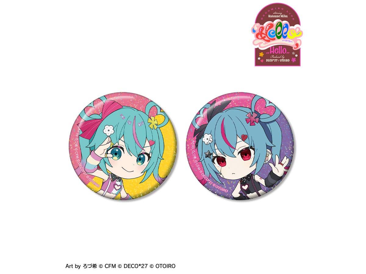 デコミクLIVE starring 初音ミク ｢Hello｣ Produced by DECO27 / OTOIRO: デコミク Art by ろづ希 ホログラム缶バッジ2個セット