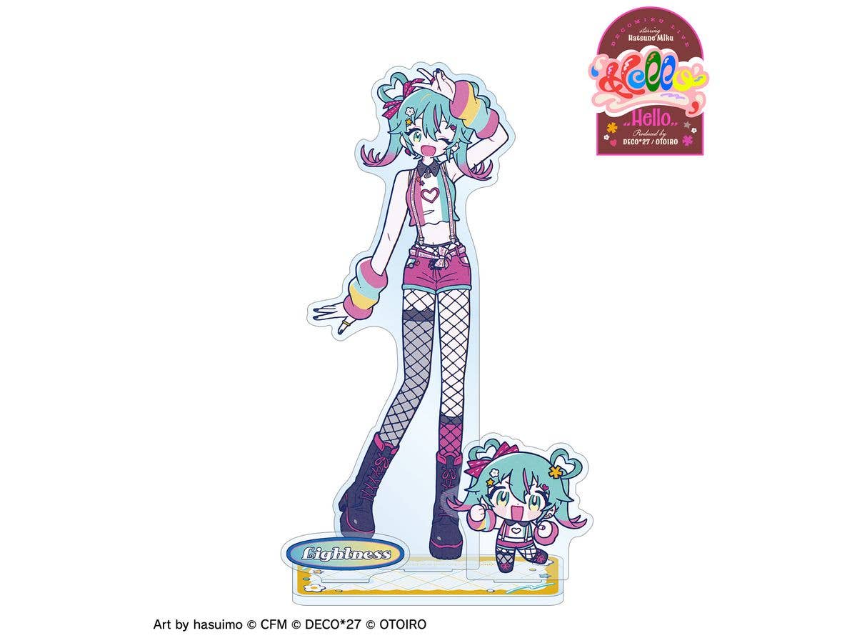 デコミクLIVE starring 初音ミク ｢Hello｣ Produced by DECO27 / OTOIRO: デコミク (ライトネス) Art by hasuimo パーツ付きBIGアクリルスタンド