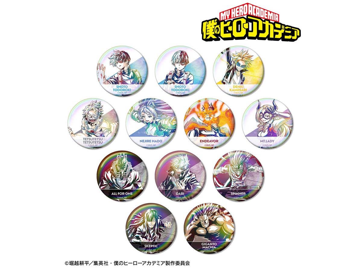 アニメ 僕のヒーローアカデミア: トレーディング Ani-Art 第6弾 オーロラ缶バッジ ver.D 1Box 12pcs