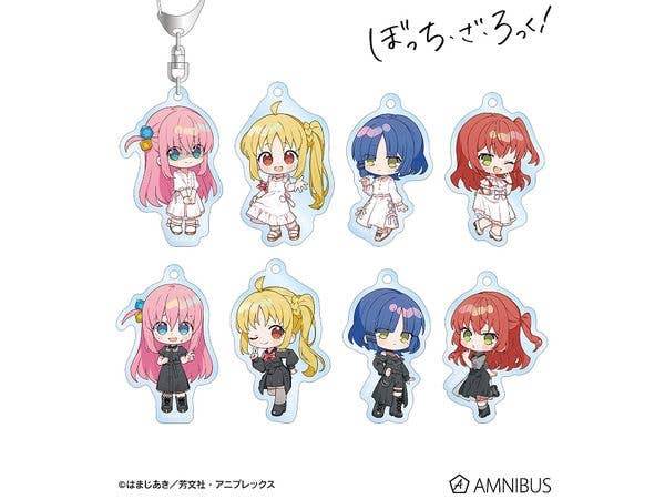 アニメ ぼっち・ざ・ろっく! 上倉エクさんイラスト 白いワンピースver.&黒いワンピースver. トレーディングアクリルキーホルダー 1Box 8pcs