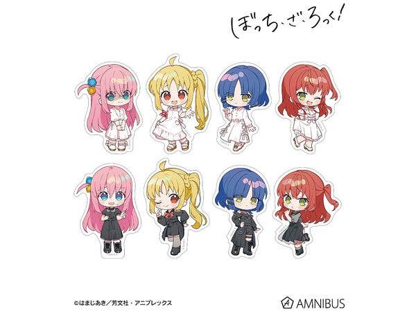 アニメ ぼっち・ざ・ろっく! 上倉エクさんイラスト 白いワンピースver.&黒いワンピースver. トレーディングダイカットステッカー 1Box 8pcs