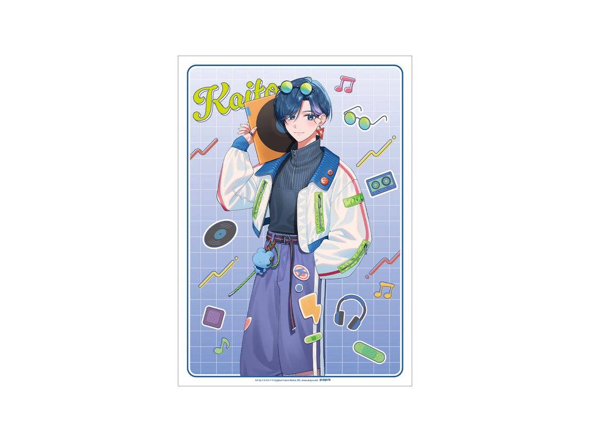 初音ミク 描き下ろし KAITO シティポップver. Art by ドルストイ A3マット加工ポスター