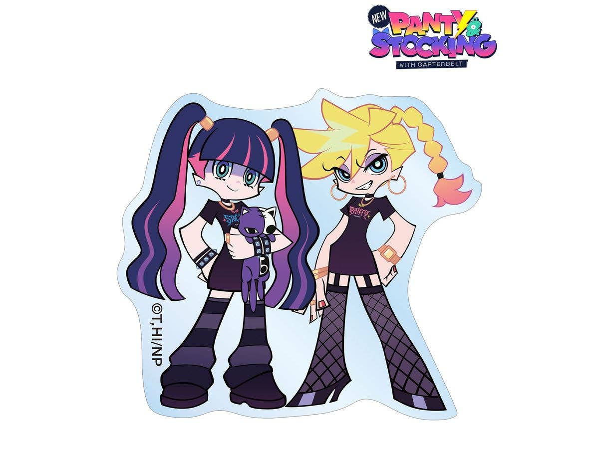 New PANTY & STOCKING with GARTERBELT: 描き下ろし パンティ&ストッキング モデルver. アクリルステッカー ver.B