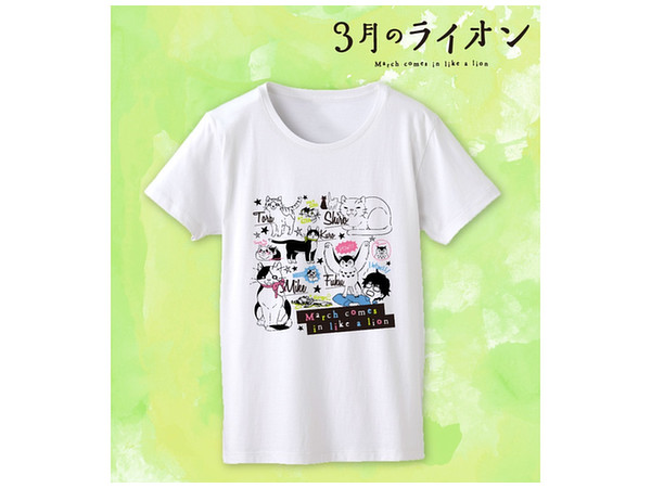 3月のライオン ラインアートTシャツ メンズ サイズXL