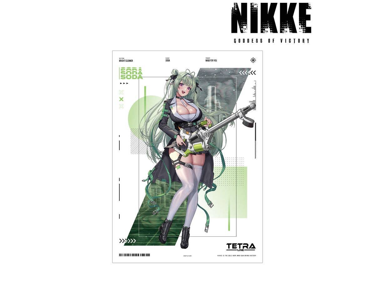 勝利の女神:NIKKE: LOVECACAOさんイラスト ソーダ タクティカルファッションver. A3マット加工ポスター