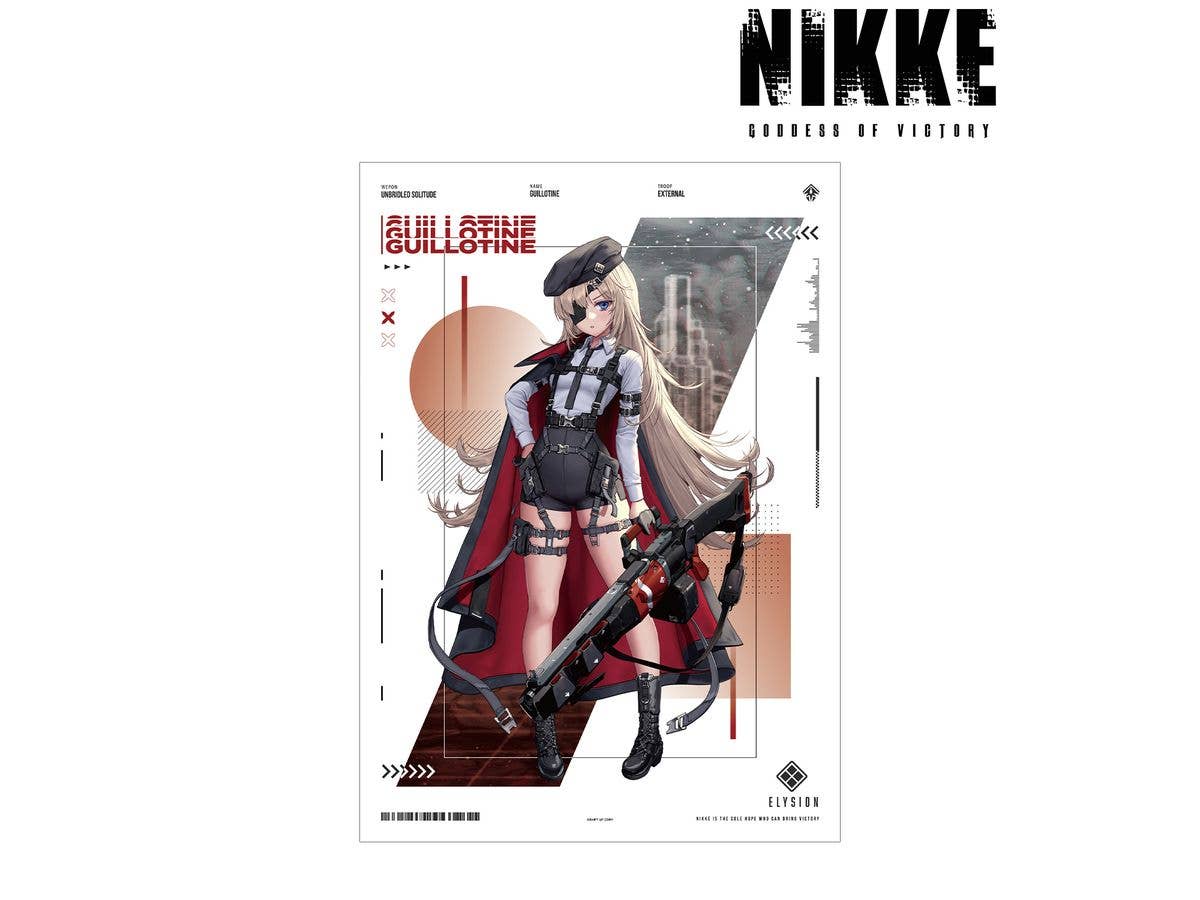 勝利の女神:NIKKE: LOVECACAOさんイラスト ギロチン タクティカルファッションver. A3マット加工ポスター
