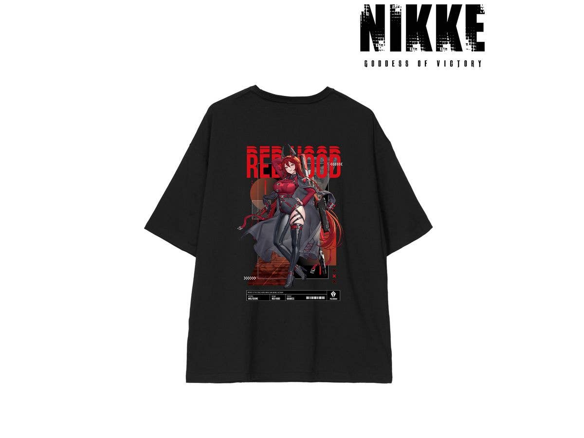 勝利の女神:NIKKE: LOVECACAOさんイラスト レッドフード タクティカルファッションver. BIGシルエットTシャツユニセックス (サイズ / XL)