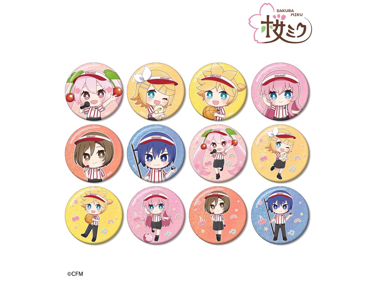 初音ミク: トレーディング ちびキャラ ホログラム缶バッジ 1Box 12pcs