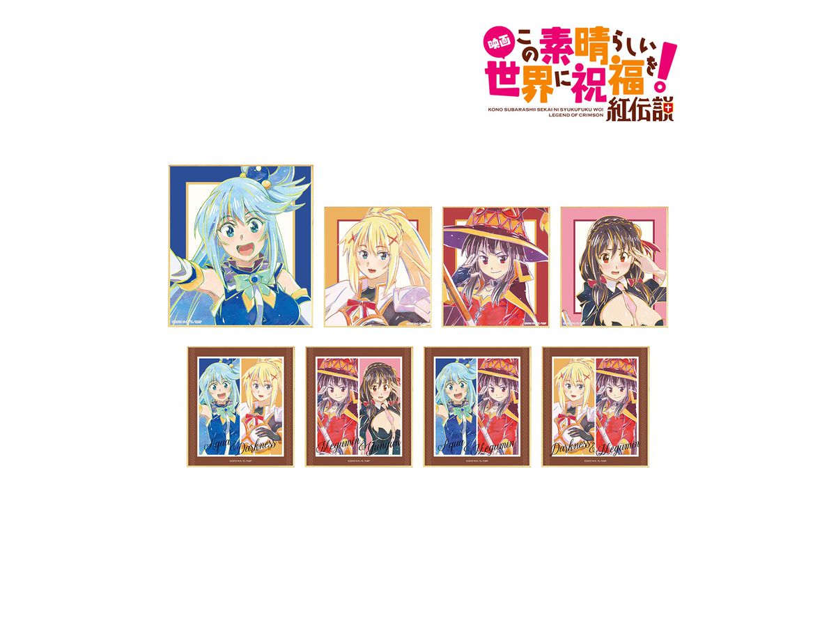 映画 このすば 紅伝説 トレーディング Ani-Art ミニ色紙 1Box 8pcs