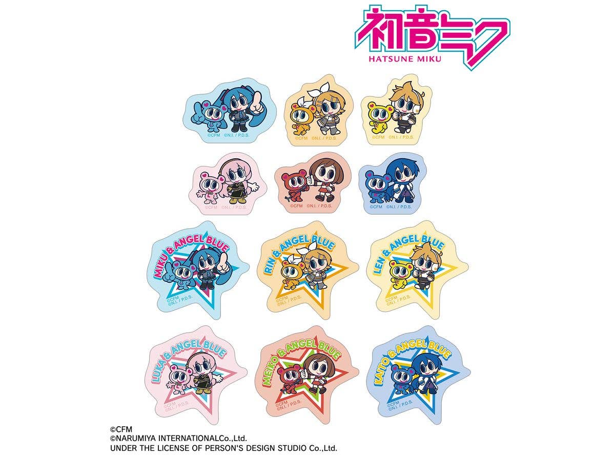 初音ミク: ANGEL BLUEコラボ 描き起こし フレークシール ver.B