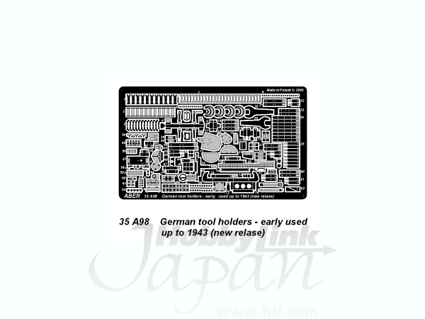1/35 ドイツ軍用 車両道具金具 初期型 (1943年まで)